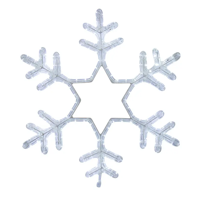 картинка Светодиодная фигура из дюралайта Снежинка 55x55см БЕЛЫЙ NEON-NIGHT