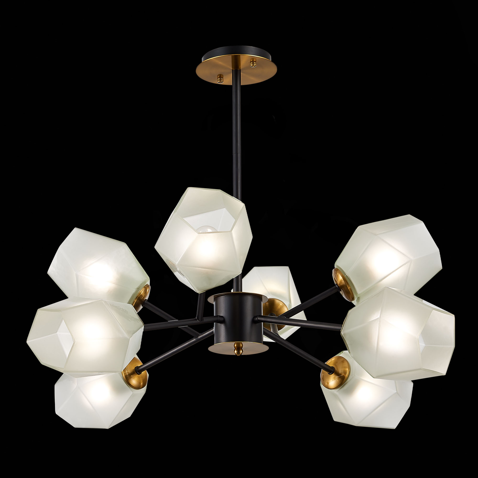 картинка SLE205102-08 Светильник потолочный Латунь, Черный/Белый E27 8*60W