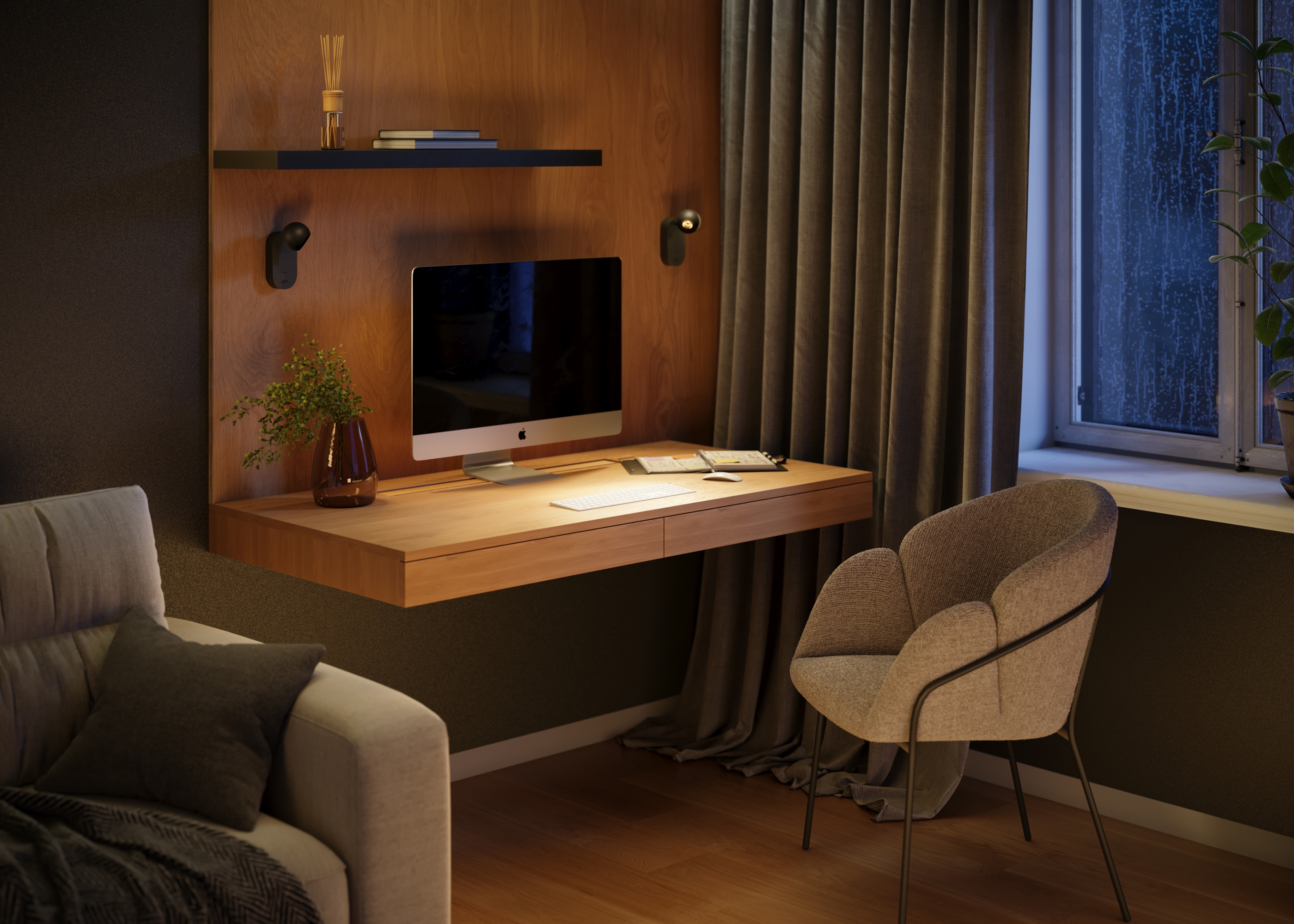 картинка Настенный светильник (бра) Maytoni MOD434WL-L5B3K