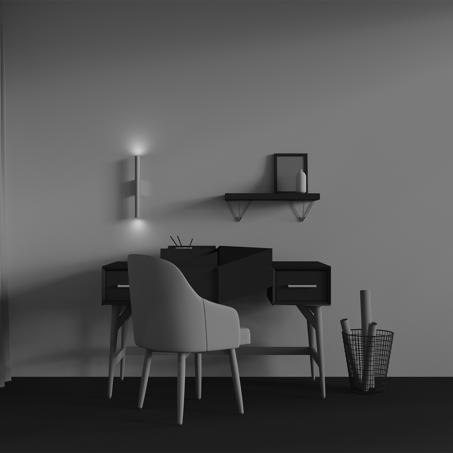 картинка Настенный светильник (бра) Technical C082WL-12W2.7K-BS