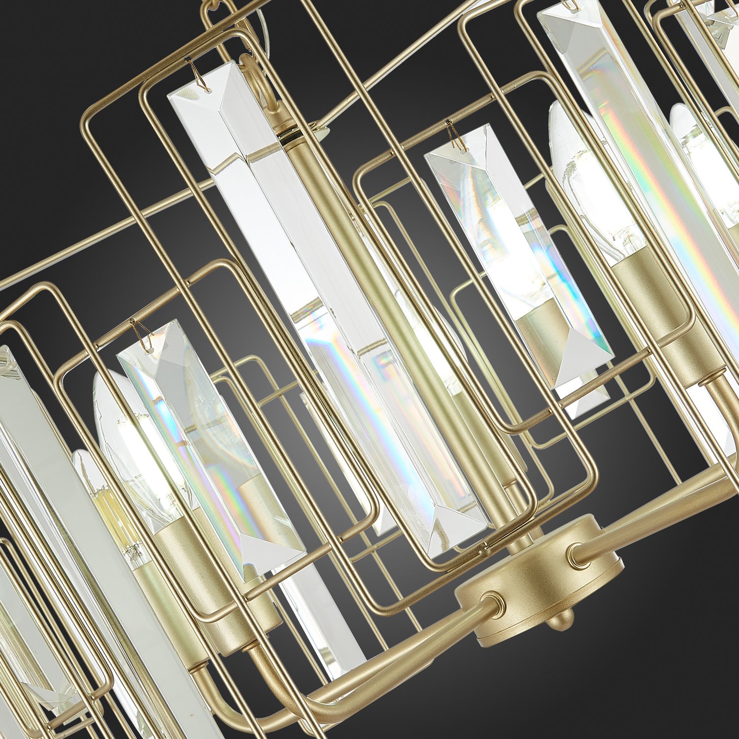 картинка SLE103403-05 Светильник подвесной Шампань/Прозрачный E14 5*40W