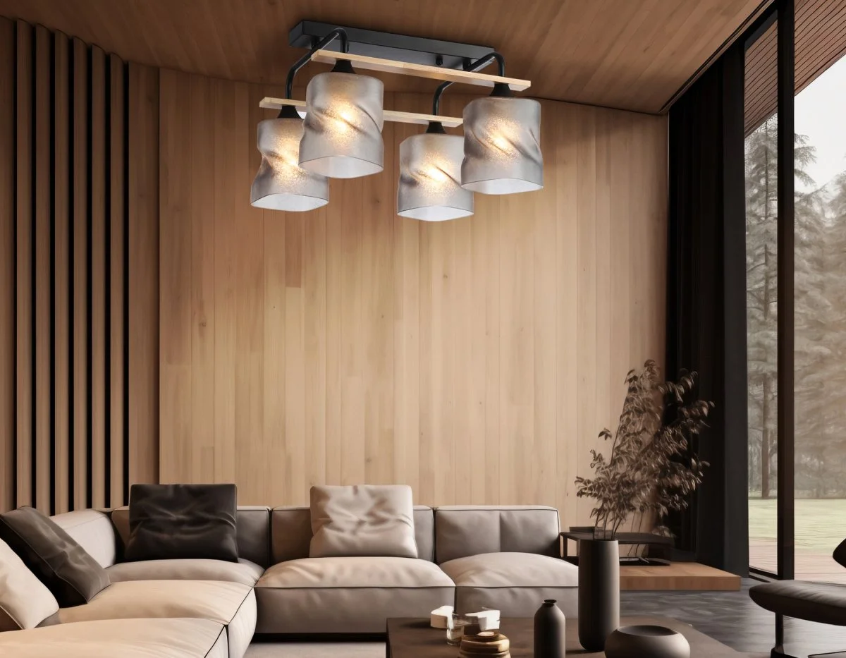 картинка Светильник потолочный со стеклянными плафонами