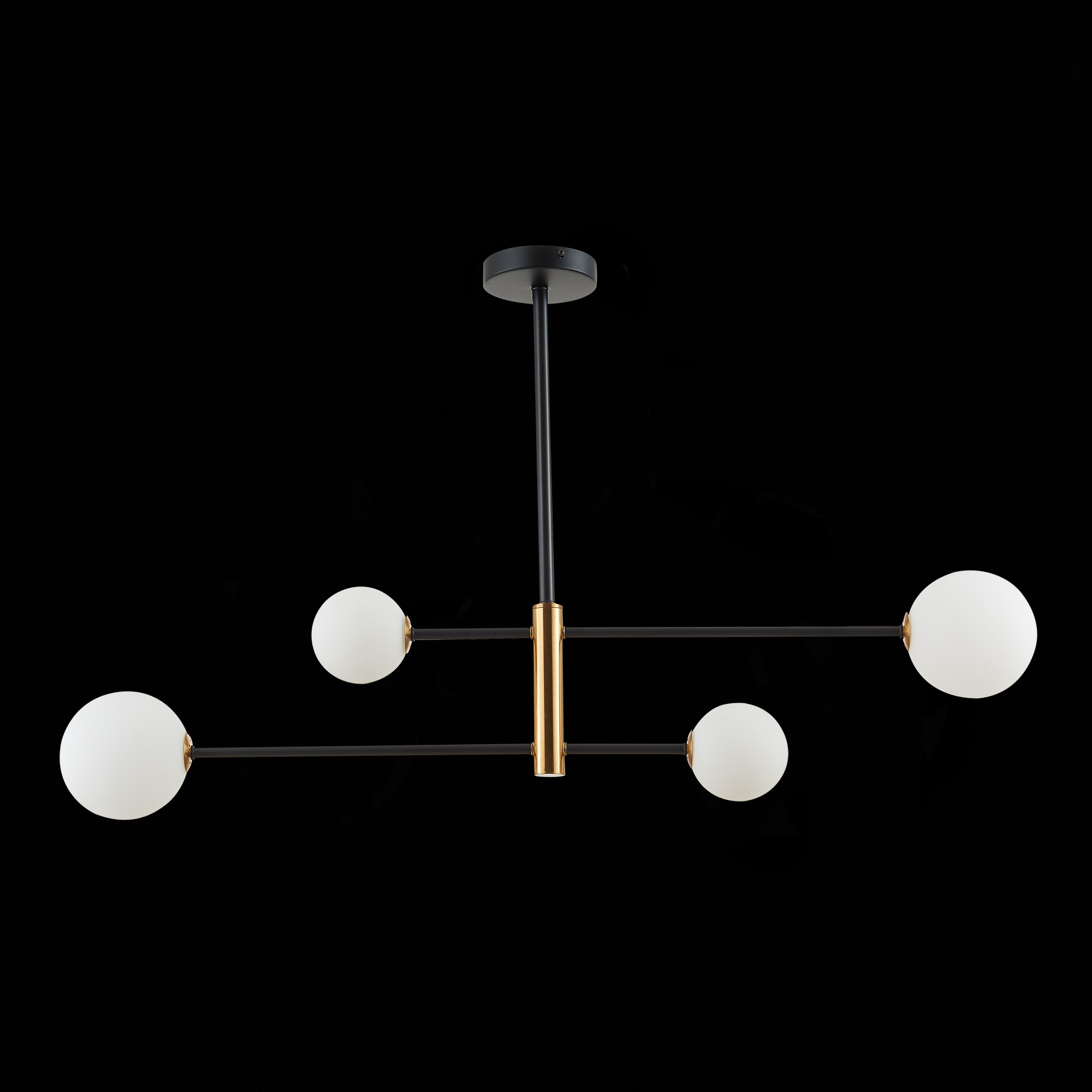 картинка SLE220103-04 Светильник потолочный Черный, Бронза/Белый G9 4*5W