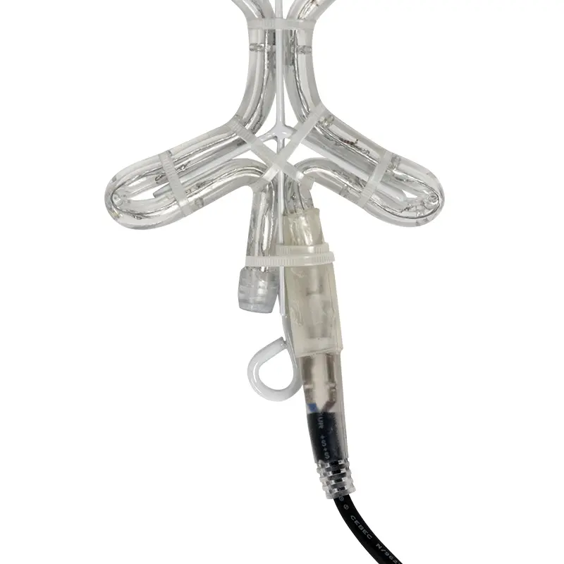 картинка Светодиодная фигура из дюралайта Снежинка 45x38см ТЕПЛЫЙ БЕЛЫЙ NEON-NIGHT