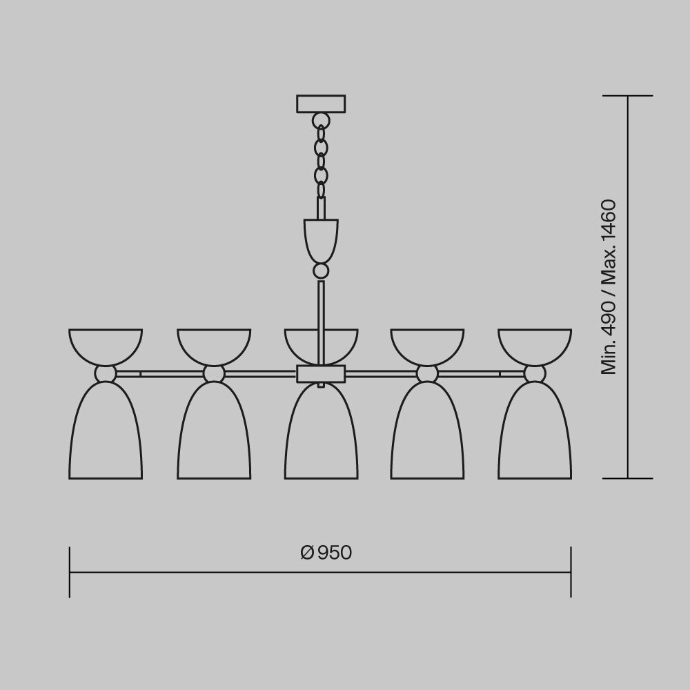 картинка Подвесной светильник Maytoni MOD113PL-07W