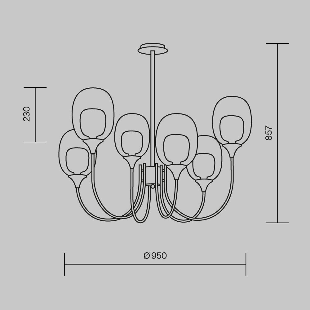 картинка Подвесной светильник Maytoni MOD016PL-06BS