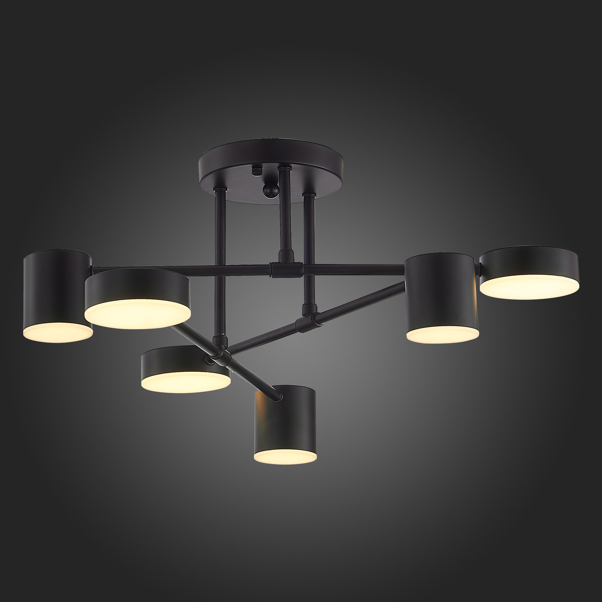 картинка SLE201042-06 Светильник потолочный Черный/Черный LED 6*7W 4000K