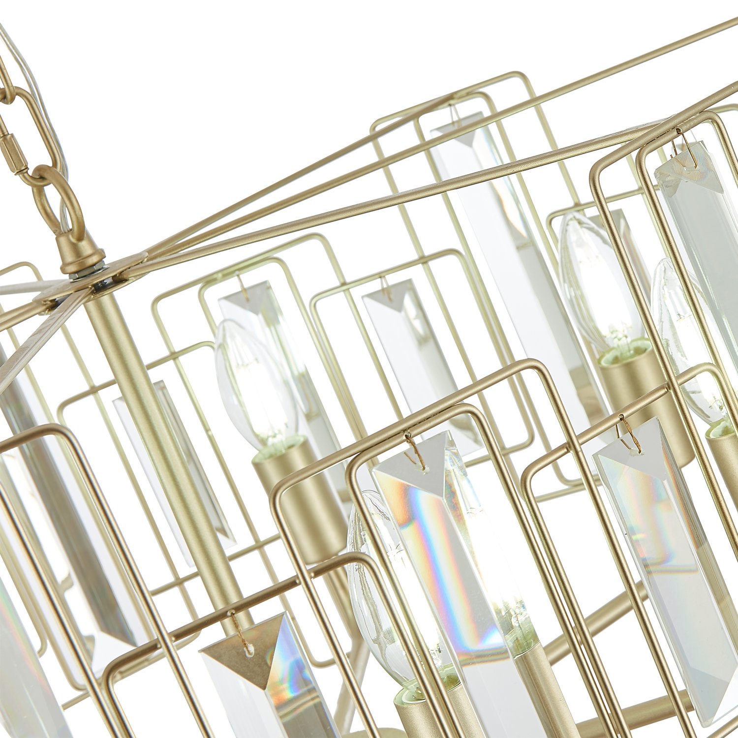 картинка SLE103403-07 Светильник подвесной Шампань/Прозрачный E14 7*40W