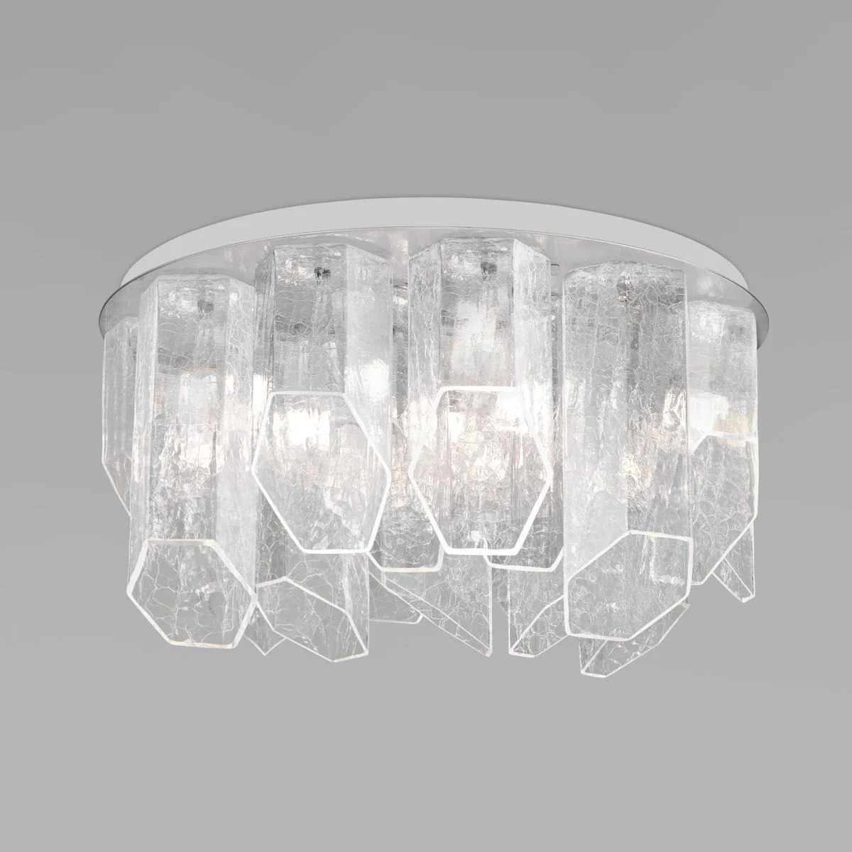 картинка Умный потолочный светильник с плафонами из фактурного стекла 381/10