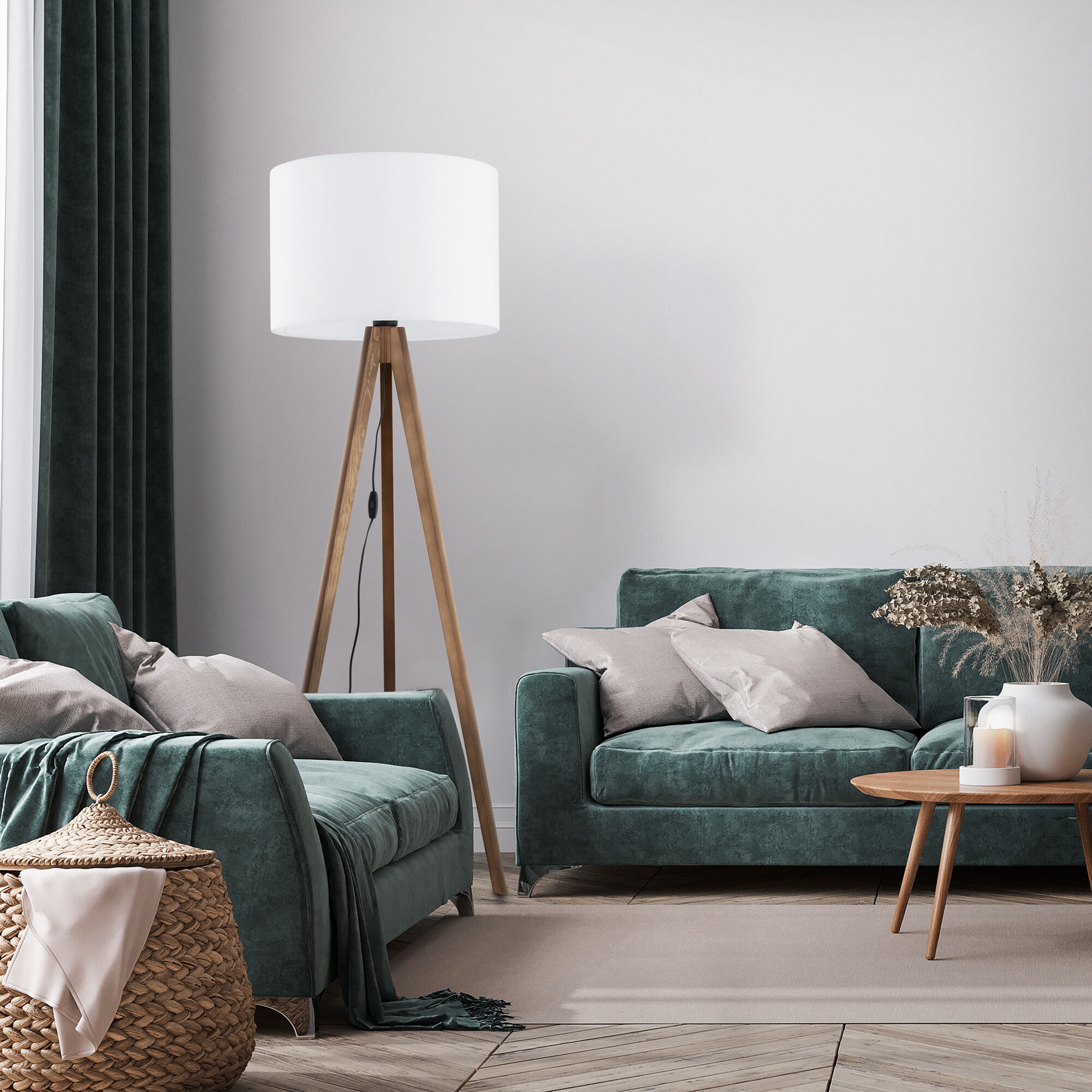 картинка Напольный светильник с тканевым абажуром 16003 Grand