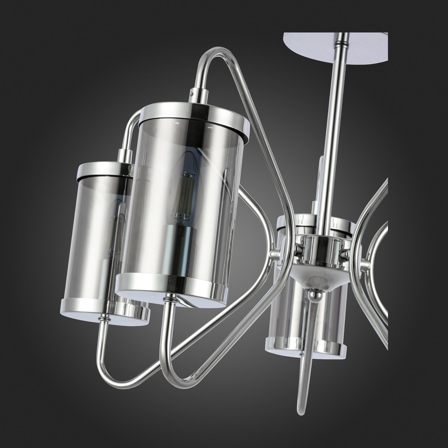 картинка SLE102302-05 Светильник потолочный Хром/Дымчатый E14 5*40W