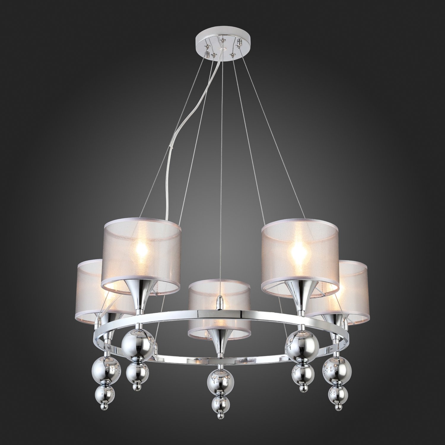 картинка SLE107103-05 Светильник подвесной Хром/Серебристый E14 5*40W