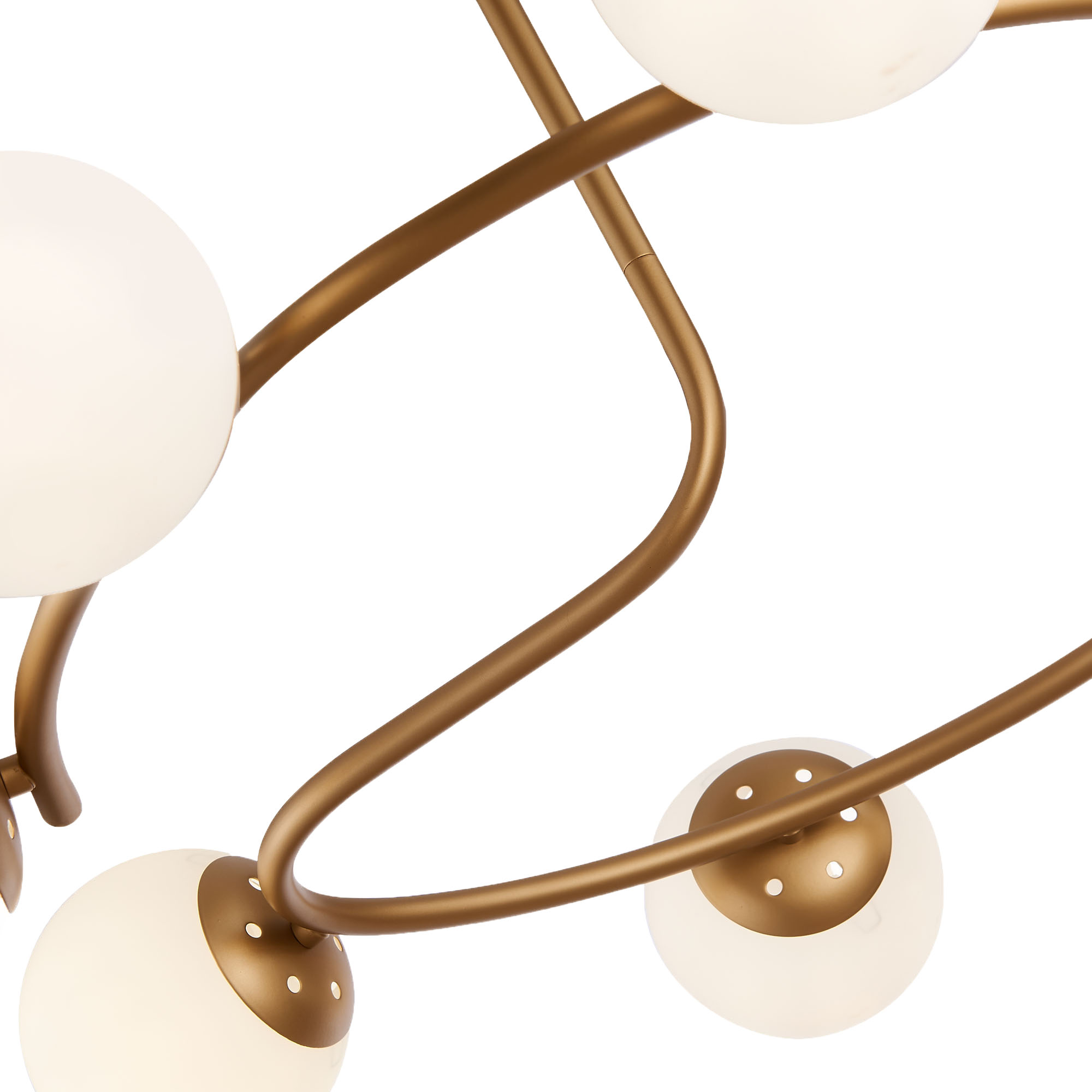 картинка SLE220602-08 Светильник потолочный Золотистый/Белый E14 8*40W