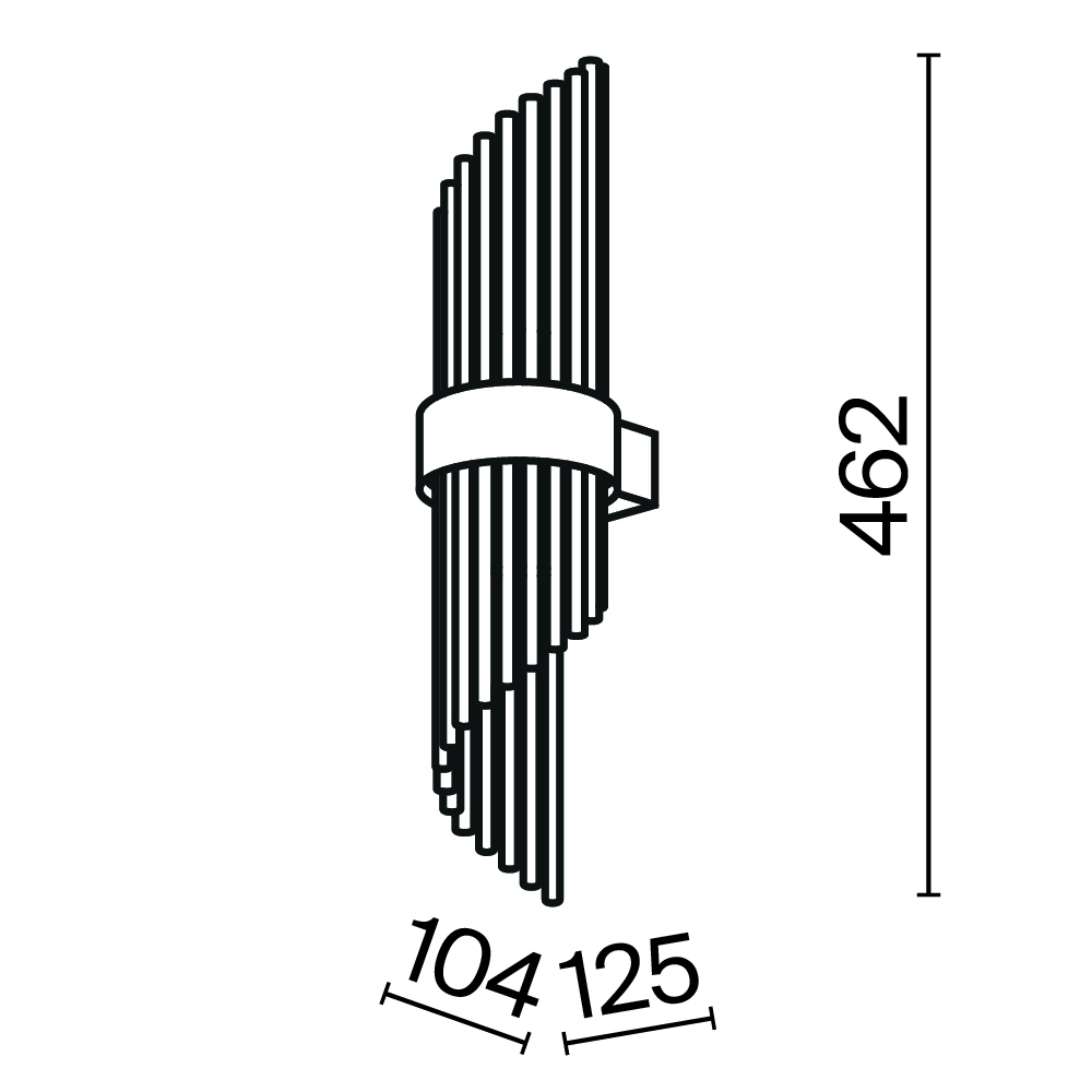 картинка Настенный светильник (бра) Maytoni MOD174WL-02G