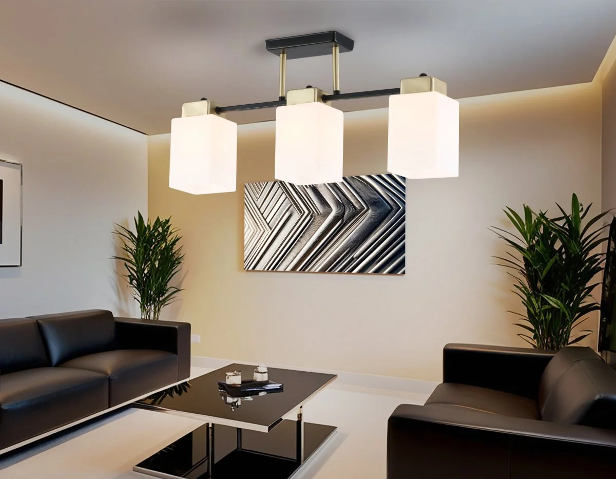 картинка Люстра на штанге со стеклянными плафонами TR303046