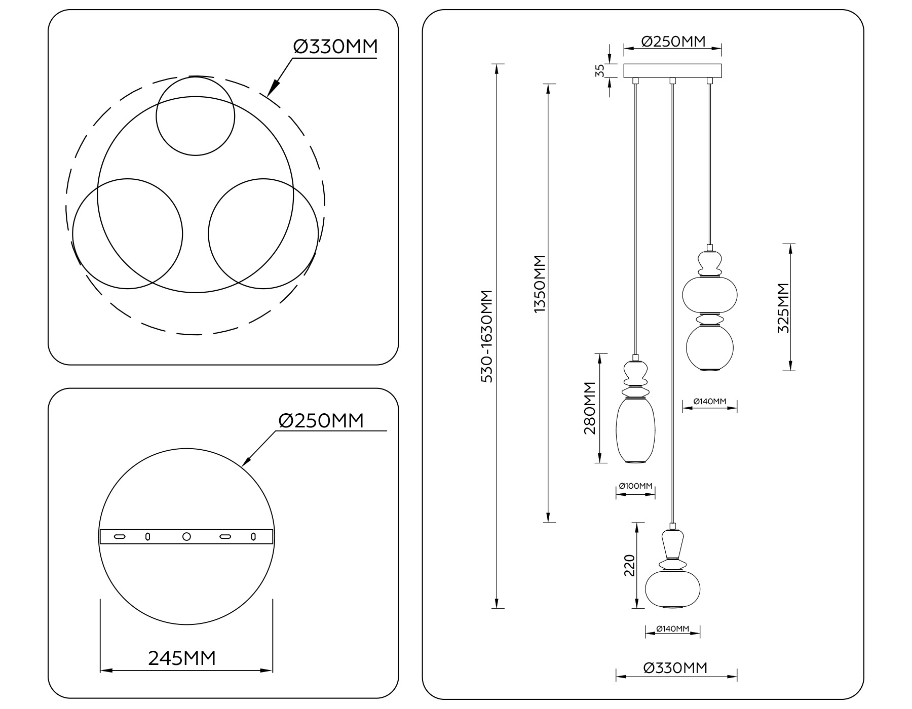 картинка Подвесной светодиодный светильник
