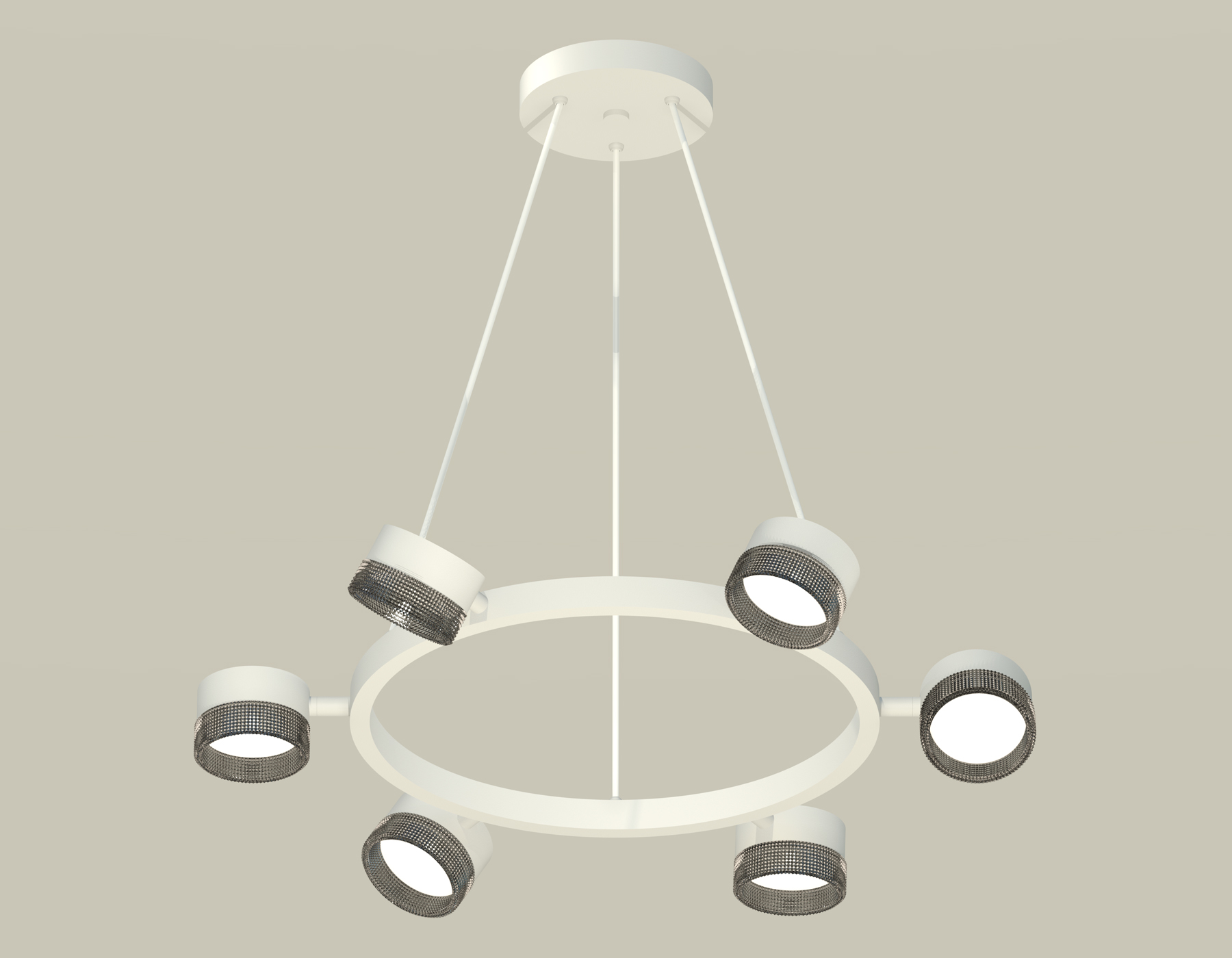 картинка Комплект подвесного поворотного светильника с композитным хрусталем