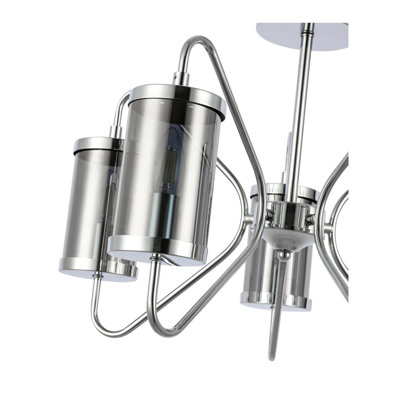 картинка SLE102302-05 Светильник потолочный Хром/Дымчатый E14 5*40W