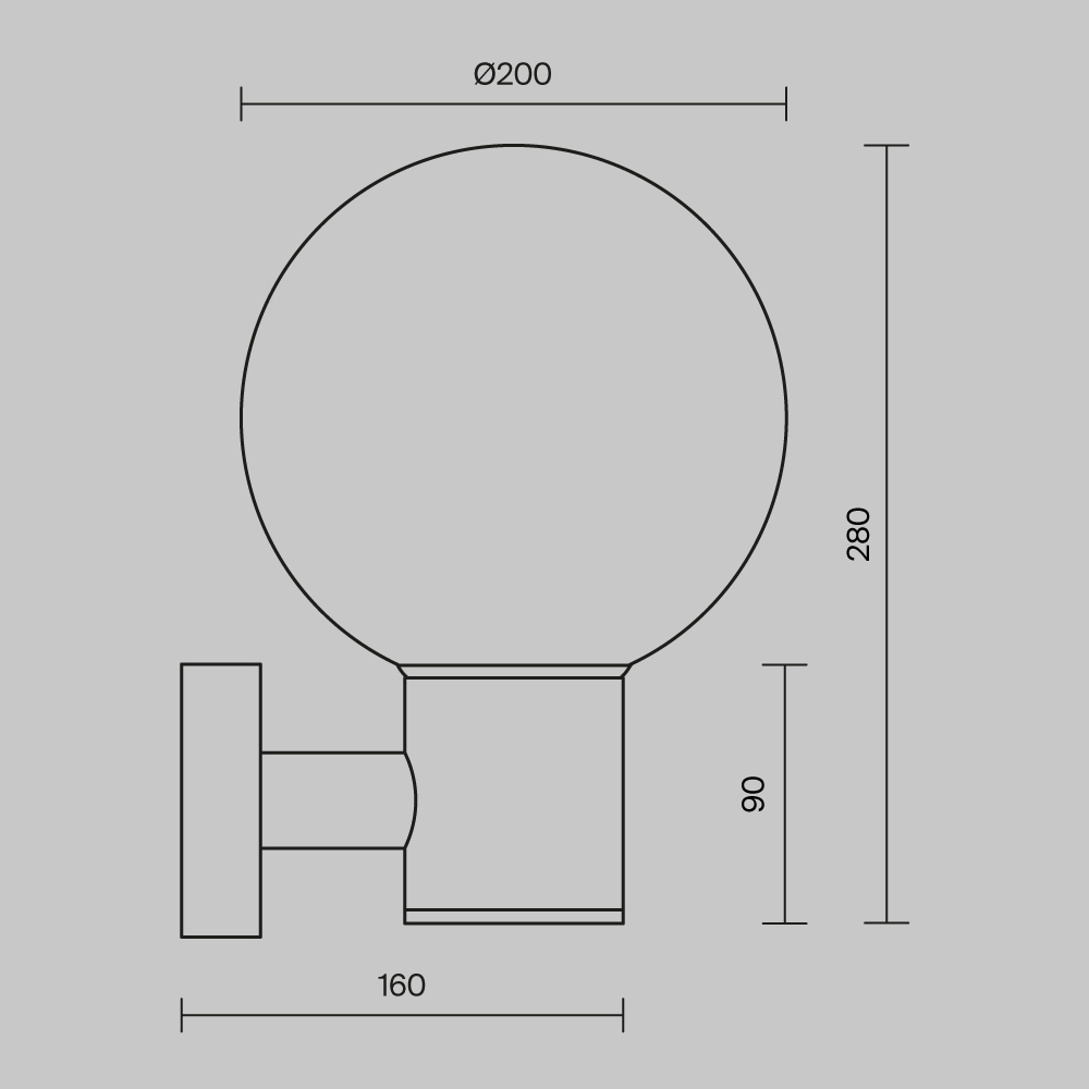 картинка Настенный светильник (бра) Outdoor O598WL-01B