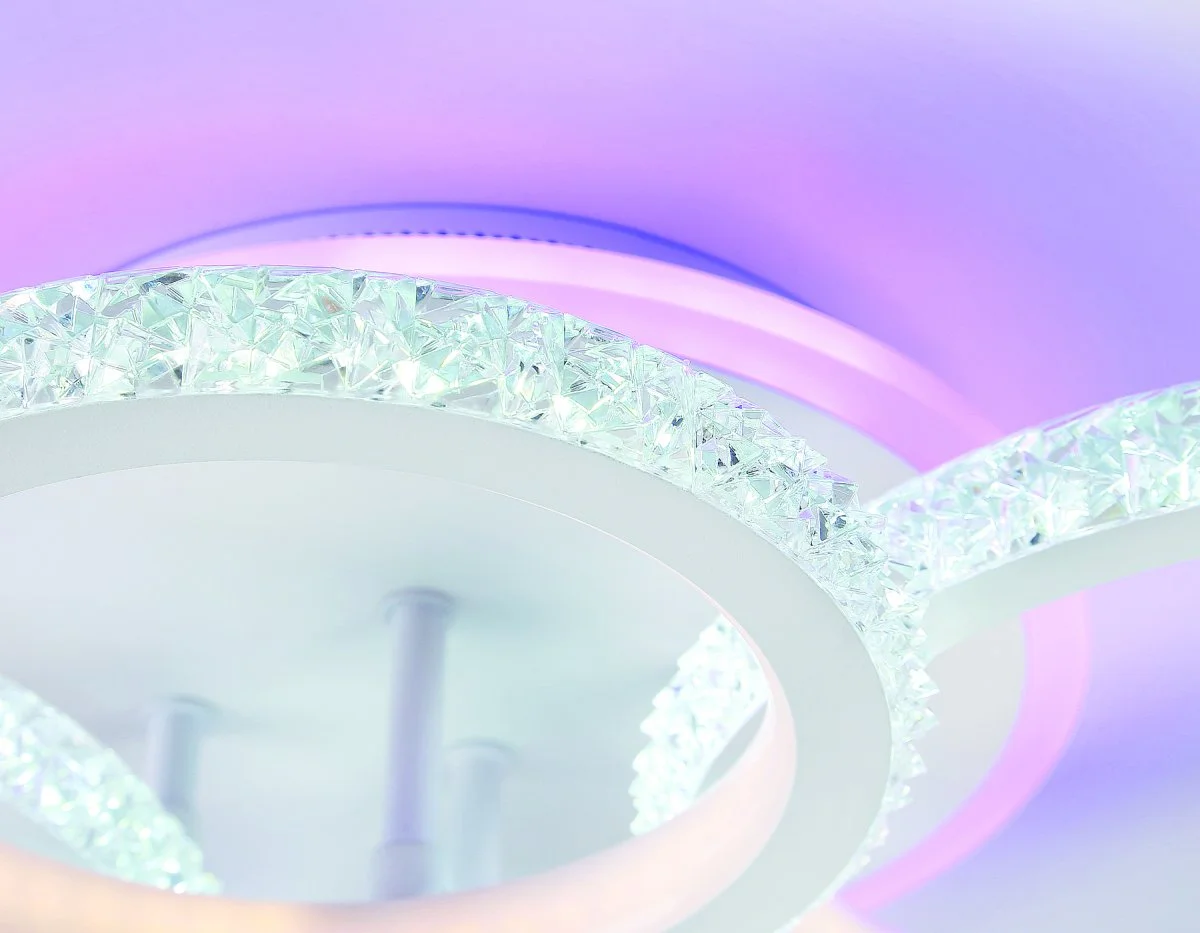 картинка Потолочный светодиодный светильник с RGB подсветкой и пультом