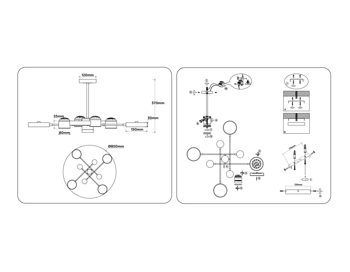 картинка Люстра светодиодная на штанге FL51627