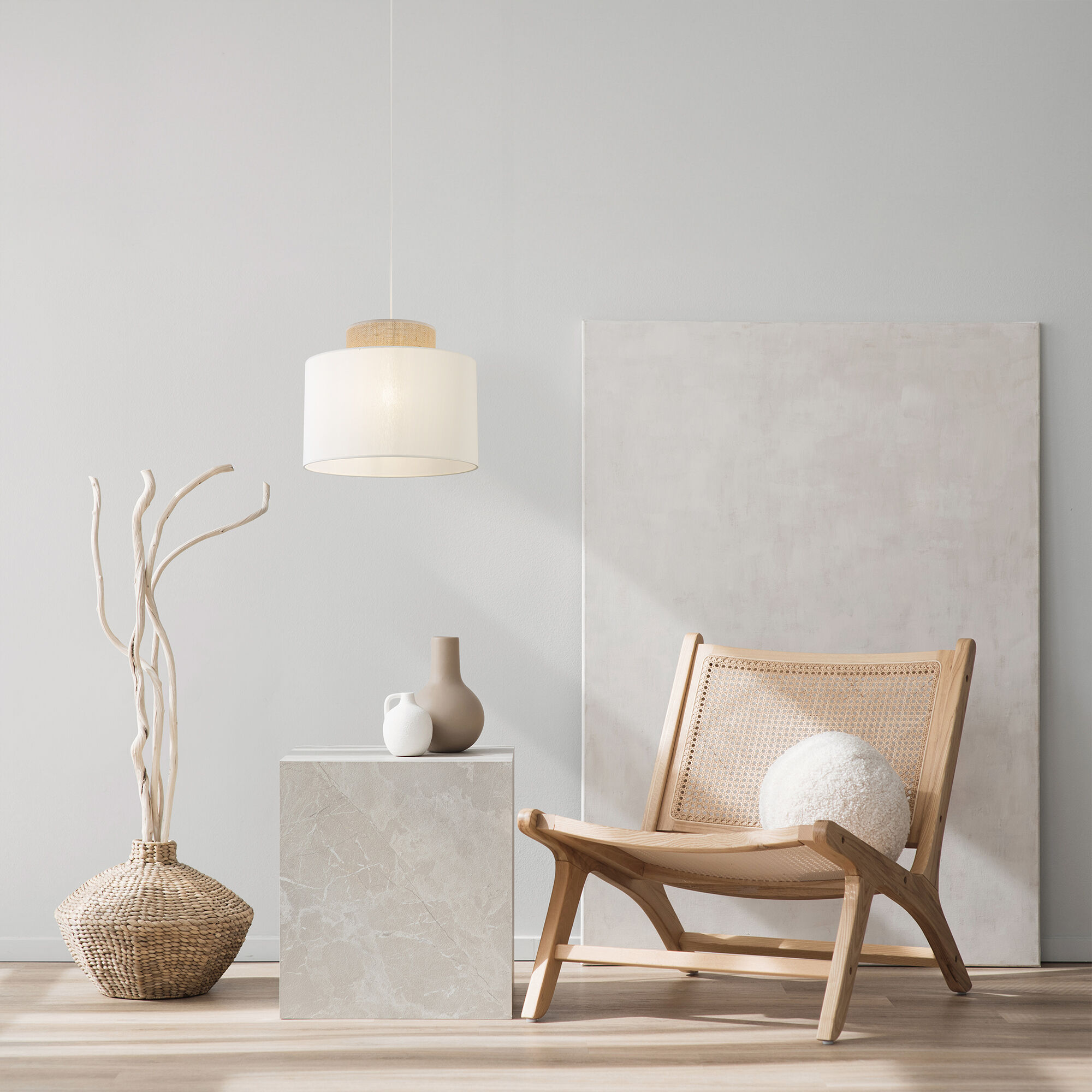 картинка Подвесной светильник с тканевым рассеивателем 1856 Duo