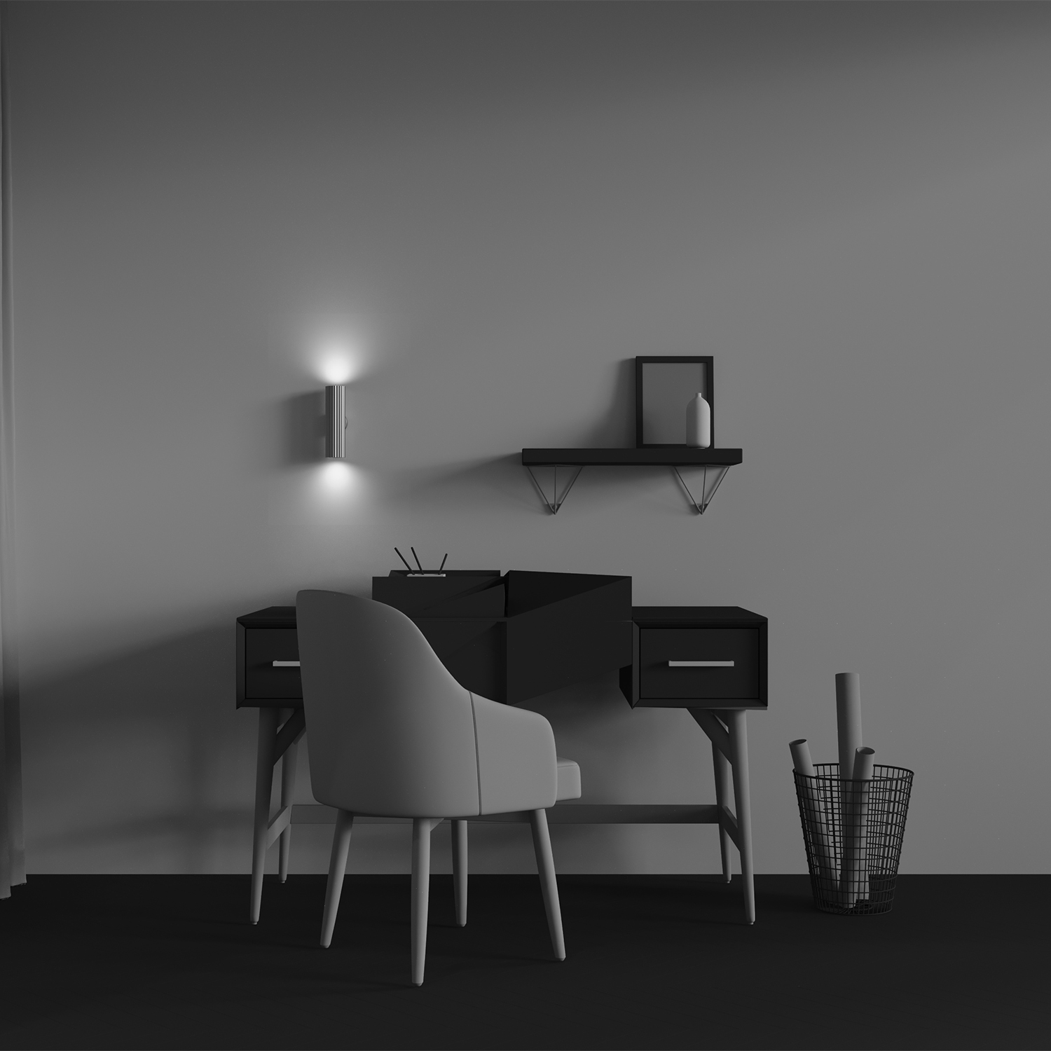 картинка Настенный светильник (бра) Technical C106WL-02-GU10-BS