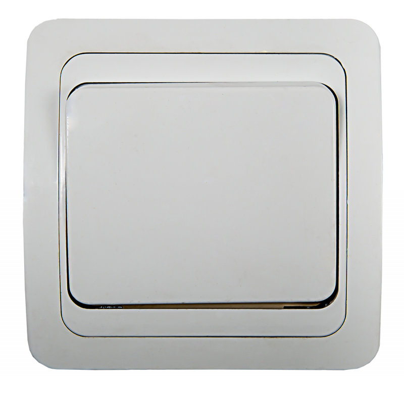 картинка Выключатель одноклавишный CLASSICO белый 2021 IN HOME