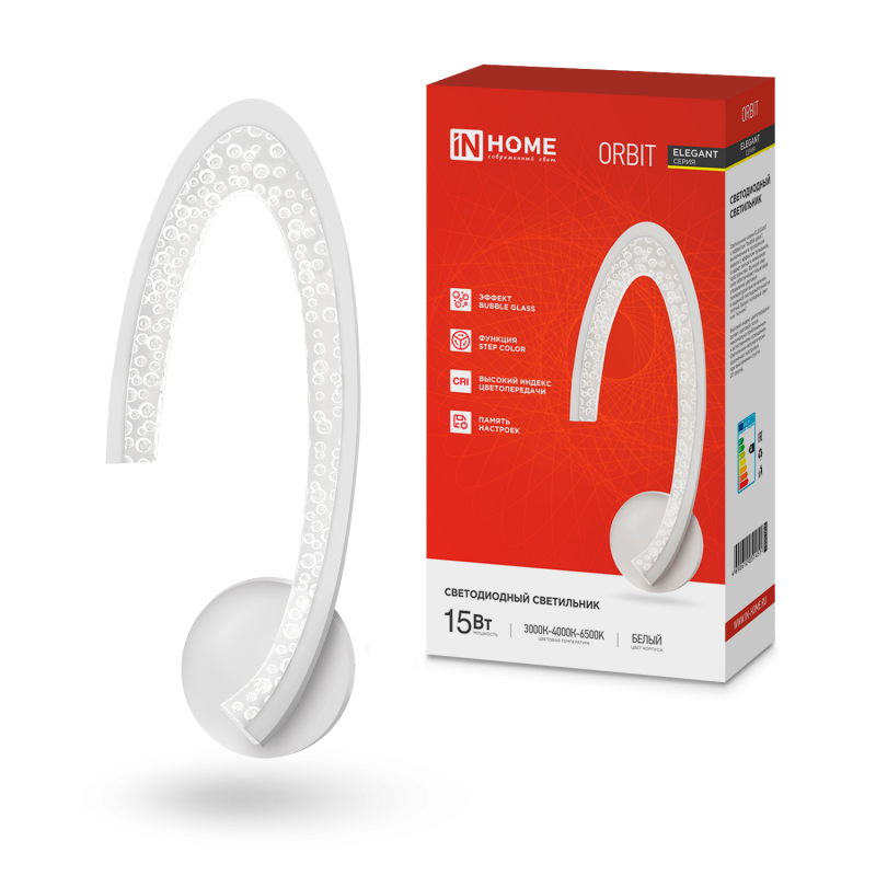картинка Светильник светодиодный ELEGANT ORBIT 15Вт 230В 3000-6500K 1200Лм STEP COLOR белый IN HOME