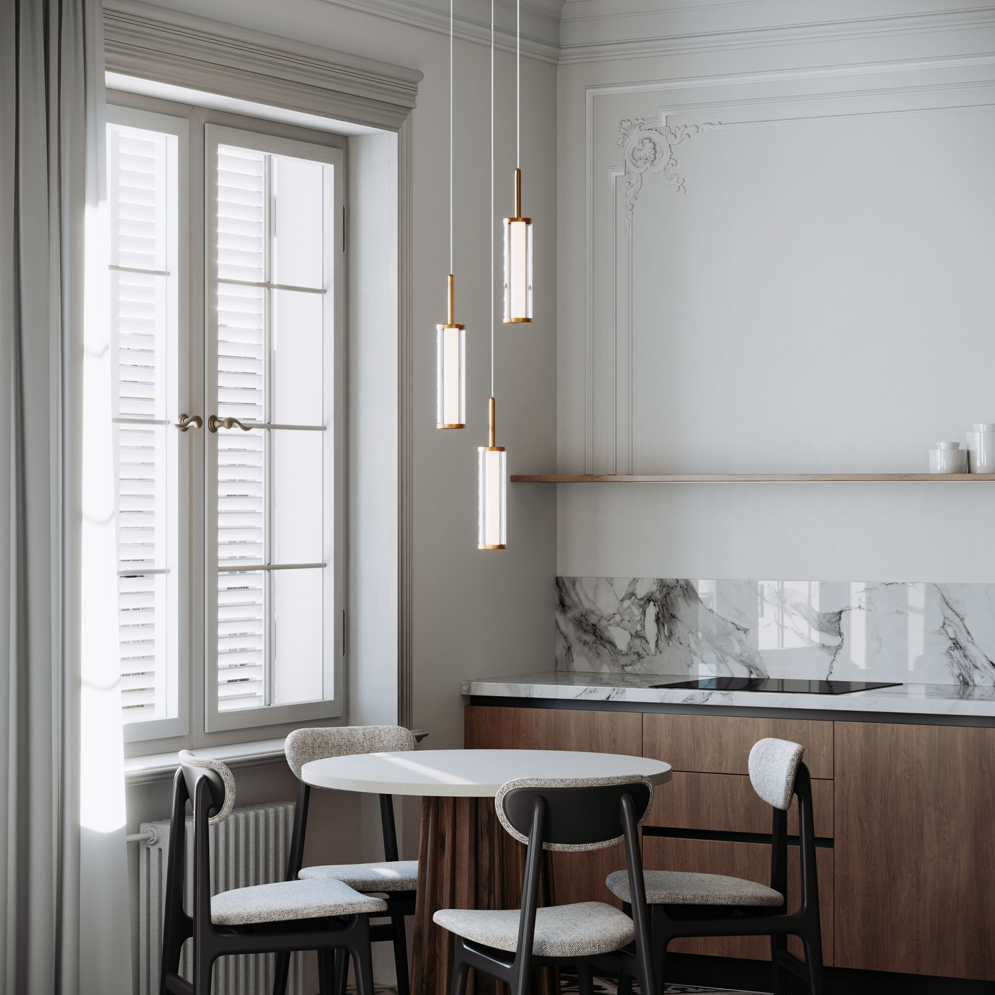 картинка Подвесной светодиодный светильник 50386/3 LED латунь