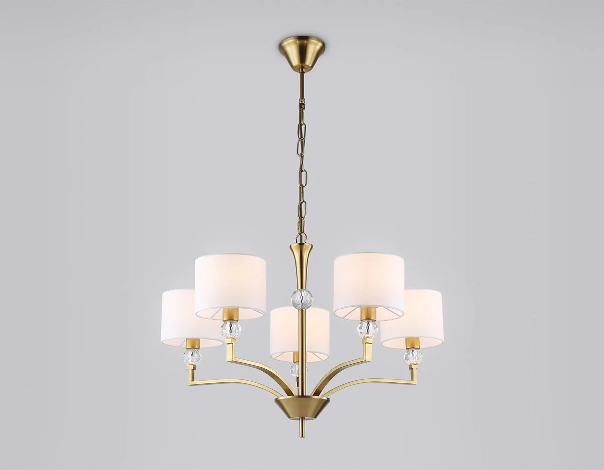 картинка Подвесная люстра с абажурами и хрусталем LH71131