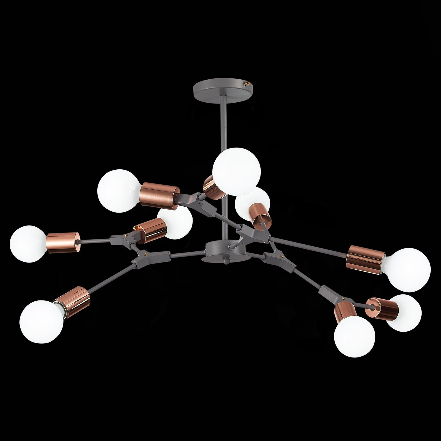 картинка SLE106403-09 Светильник потолочный Серый, Розовое золото E27 9*60W