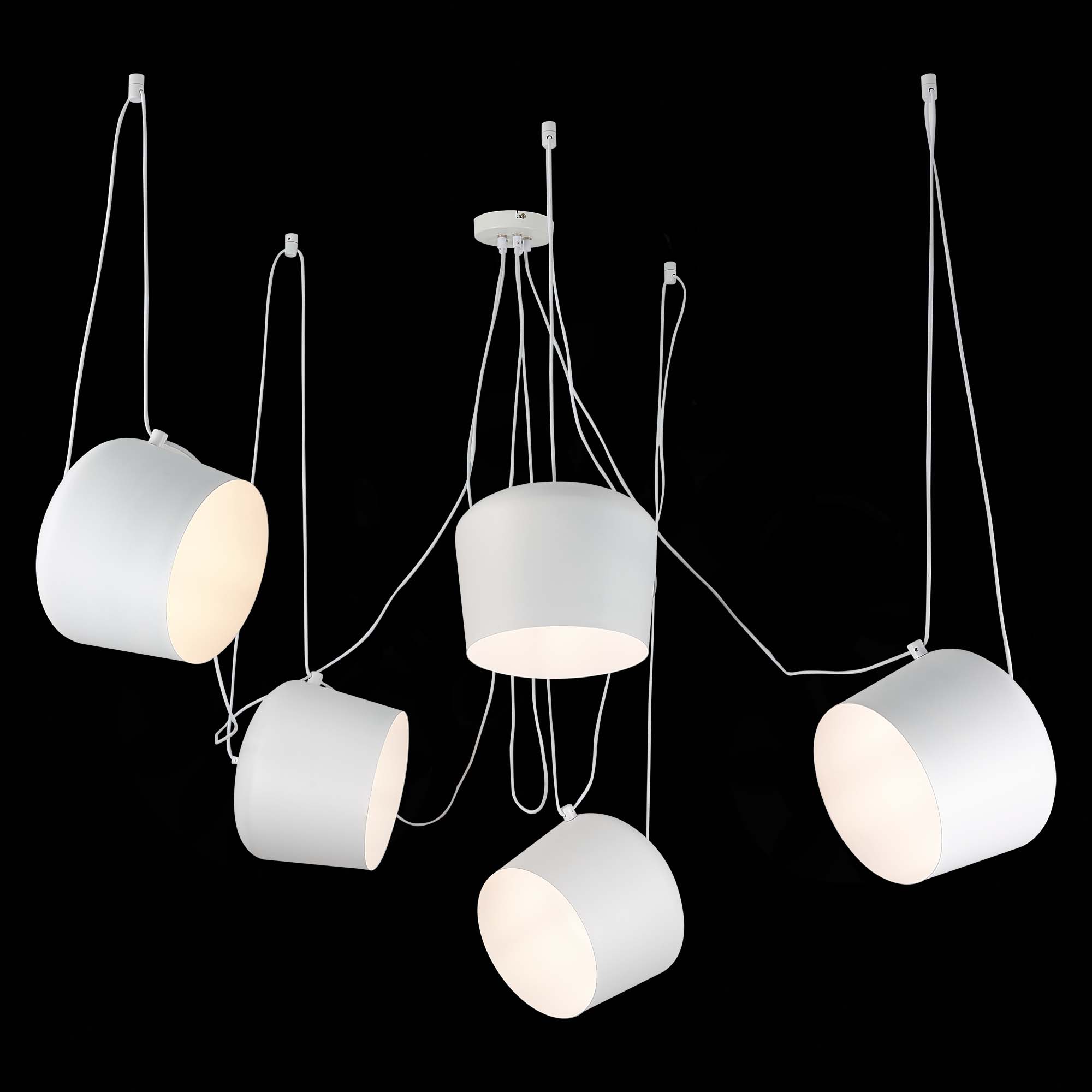 картинка SLE120653-05 Светильник подвесной Белый/Белый E27 5*40W