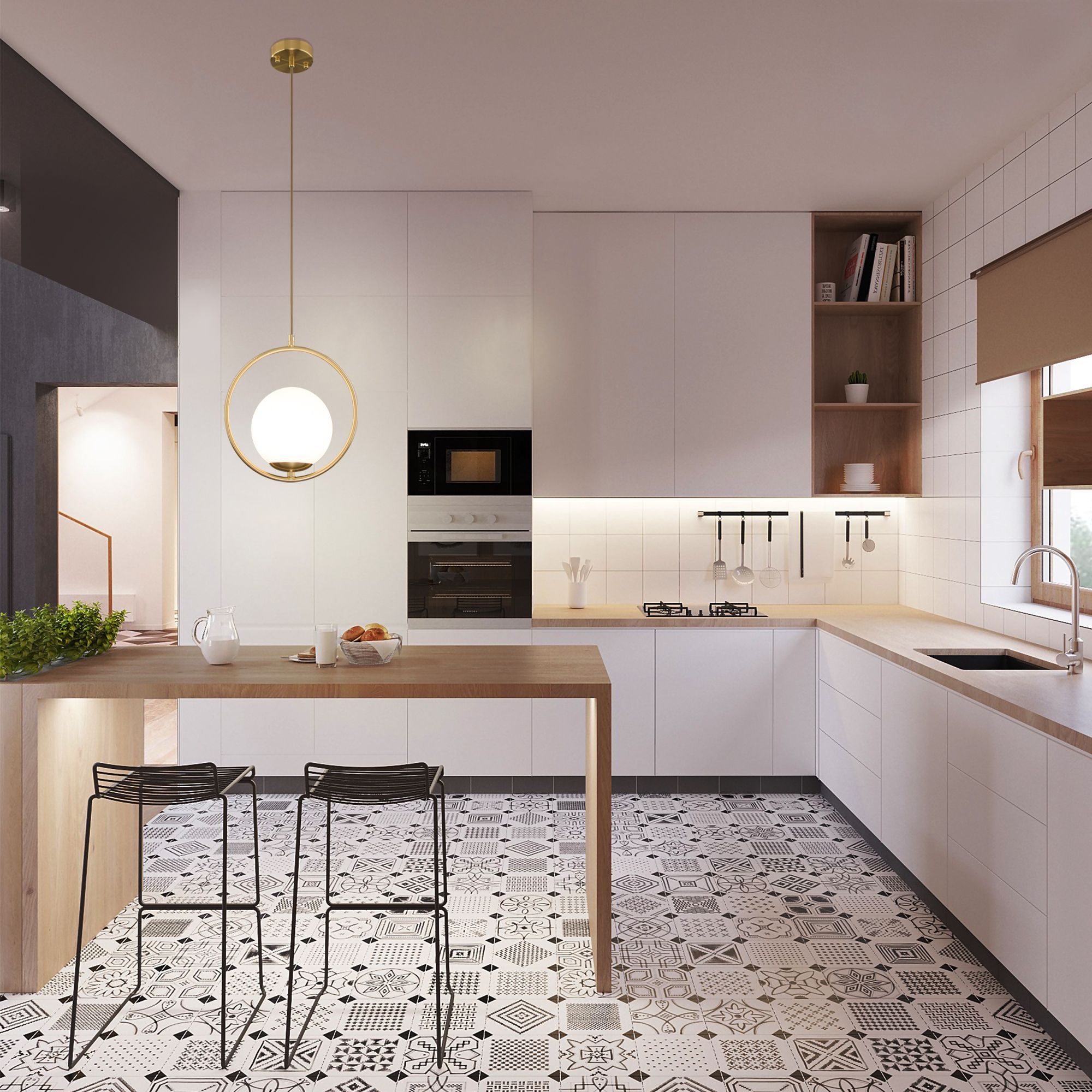 картинка Подвесной светильник со стеклянным плафоном 50089/1 золото